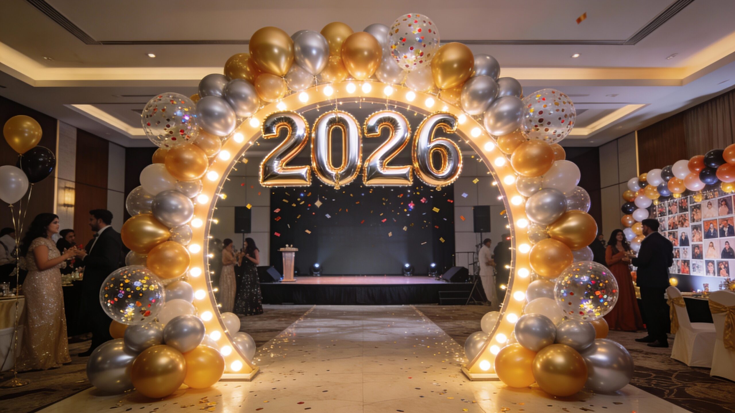 A Magical New Year 2026 with Balloon Decoration in Gurgaon Sector 63